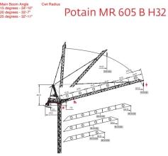 2002 Potain MR605-H32 Tower Crane